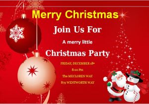 Invitation Cards for Party with Words Christmas Invitation Card Template Best Template Examples