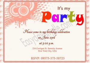 Invitation Cards for Party with Words Kids Birthday Invitation Wording Ideas Invitations Templates