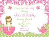 Invitation Cards for Party with Words Tea Party Invites Party Invitations Templates