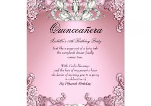 Invitation Cards for Quinceanera Quinceanera Pink 15th Birthday Party Card Zazzle Com
