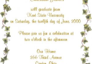 Invitation for A Graduation Party Graduation Party Invite Wording – Gangcraft
