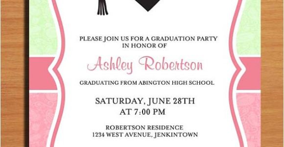 Invitation for A Graduation Party Paisley Graduation Party Invitation Cards Printable Diy