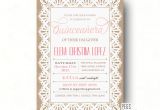 Invitation for A Quinceanera Burlap and Lace Quinceanera Invitation Quinceanera Invites