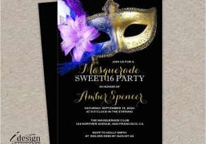 Invitation for Masquerade Party Sweet 16 Masquerade Invitation Diy Printable Mardi Gras Sweet