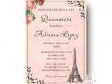 Invitation for Quinceaneras Samples Paris Quinceanera Invitation Quinceanera Invitation