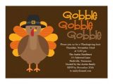 Invitation for Thanksgiving Party Gobble Gobble Thanksgiving Party Invitation 5 Quot X 7