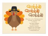 Invitation for Thanksgiving Party Gobble Gobble Thanksgiving Party Invitation Announcements