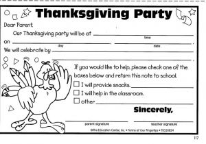 Invitation for Thanksgiving Party to Teachers Printable Thanksgiving Class Party Invitation