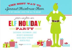 Invitation for the Christmas Party Buddy the Elf Christmas Party Printable Invitation