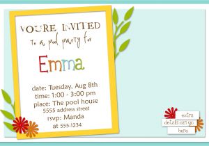 Invitation format for Party How to Write A Birthday Invitation Eysachsephoto Com