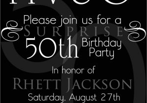 Invitation Ideas for 50th Birthday Party Surprise 50th Birthday Party Invitations Template Best