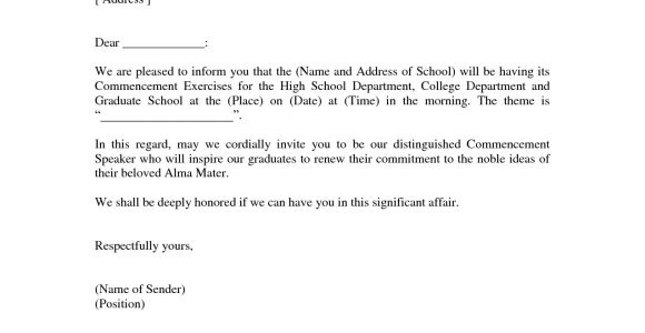 Invitation Letter for Guest Speaker In Graduation Best Photos Of Graduation Invitation Letter Sample