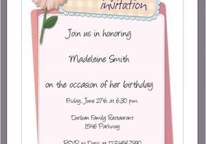 Invitation Letter to A Birthday Party 50 Printable Birthday Invitation Templates