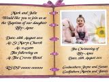 Invitation Message for Birthday and Baptism Birthday and Baptism Invitations First Birthday and