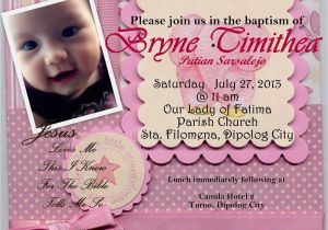 Invitation Message for Birthday and Baptism First Birthday and Baptism Invitations First Birthday