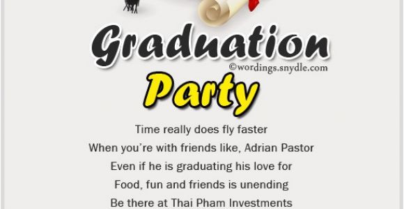 Invitation Message for Graduation Party Graduation Party Invitation Wording Wordings and Messages