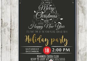 Invitation to A Company Christmas Party Company Holiday Party Invitations Black White Christmas