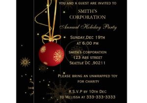 Invitation to A Company Christmas Party Elegant Corporate Holiday Party Invitations Zazzle Com
