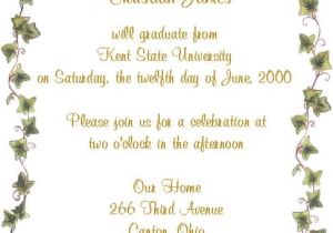 Invitation to A Graduation Party Invitation to A Graduation Party