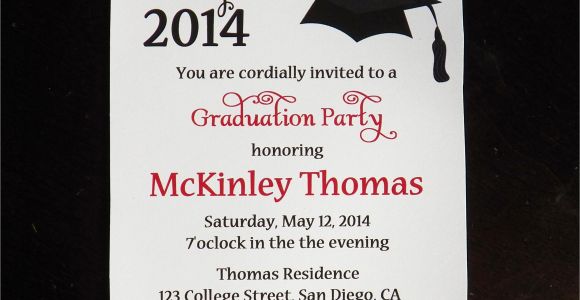 Invitation to College Graduation Party Wording College Graduation Party Invitations