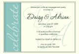 Invitation to Engagement Party Wording Engagement Party Invite Modern Aqua