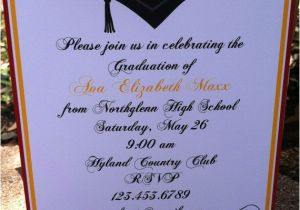 Invitation to High School Graduation Party High School Graduation Party Ideas College High School