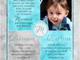 Invitation Wording for 1st Birthday and Baptism Square Baptism Invitations Christenings 1st Birthday