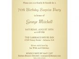Invitation Wording for 70th Birthday Surprise Party 70th Birthday Surprise Party Invitations Gold