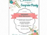 Invitation Wording for 70th Birthday Surprise Party Surprise Invitation 70th Birthday Party Invitation Coral