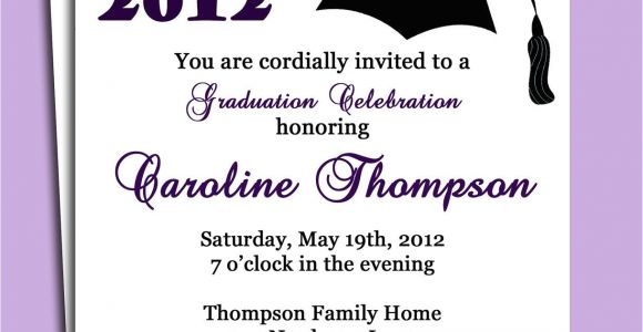 Invitation Words for Graduation Graduation Party or Announcement Invitation Printable or
