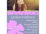 Invitations De Quinceanera Invitaciones Para Quinceaneras Con Flor Lila Paperstyle