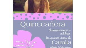 Invitations De Quinceanera Invitaciones Para Quinceaneras Con Flor Lila Paperstyle