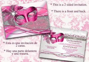 Invitations De Quinceanera Quinceanera Quinceanera Invitations Pink and Silver