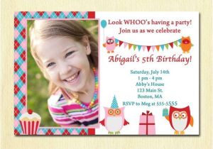 Invitations for 2 Year Old Party Owl Birthday Party Girl Invitation 1 2 3 4 5 Any