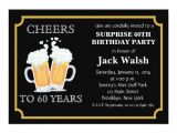 Invitations for 60 Birthday Party Cheers Surprise 60th Birthday Party Invitations