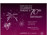 Invitations for 70th Birthday Party Templates 70th Birthday Invitations Ideas Bagvania Free Printable