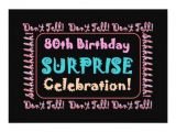 Invitations for 80th Birthday Surprise Party 80th Surprise Birthday Party Invitation Template