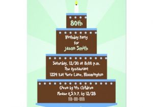 Invitations for 80th Birthday Surprise Party Surprise 80th Birthday Party Invitation Cake 5" X 7