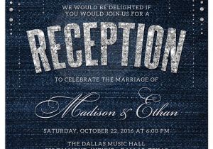 Invitations for A Wedding Reception Only Post Wedding Reception Only Invitations Denim Diamonds