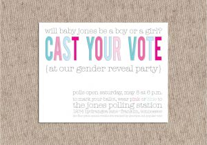 Invitations for Gender Reveal Party Baby Gender Reveal Party Invitations Blue and Pink Cast Your