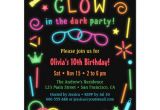 Invitations for Glow In the Dark Party Faux Glow In the Dark Birthday Party Invitations Zazzle Com