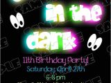 Invitations for Glow In the Dark Party Glow In the Dark Invitations Glow Party Birthday Party
