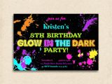 Invitations for Glow In the Dark Party Glow In the Dark Party Invitation