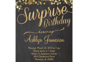 Invitations for Surprise Anniversary Party Sparkle Glitter Surprise Birthday Invitation Zazzle Com