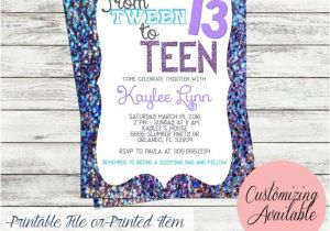 Invitations for Teenage Girl Birthday Party Tween to Teen Birthday Party Invitation by