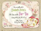 Invitations to A High Tea Party Cute Vintage Tea Party Invitation Digital Template