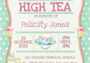 Invitations to A High Tea Party High Tea Invitation Printable for Bridal by