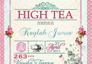 Invitations to A High Tea Party High Tea Invitation Tea Party Bridal Shower Brunch Lunch