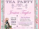 Invitations to A High Tea Party Printable High Tea Party Invitation Shabby Chic Bridal