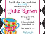 Invitations to A Mad Hatter Tea Party Mad Hatter Tea Party Custom Baby Shower Invitation